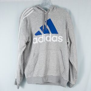 Adidas Essentials 3 Stripes Logo Fleece Hoodie Mens Medium Athleisure Streetwear